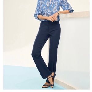 Talbots Newport Pant Navy Size 12 Straight Trouser Leg